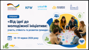 ТРЕНІНГ: «Від ідеї до молодіжної ініціативи: участь, стійкість та розвиток громади»